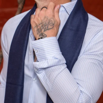 CAMISA SLIM FIT DIFERENCIADA Azul