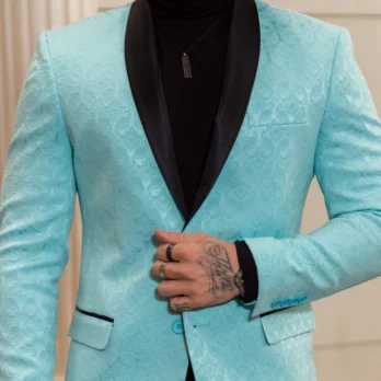 TERNO GOLA SHAWL Jacar Turquesa