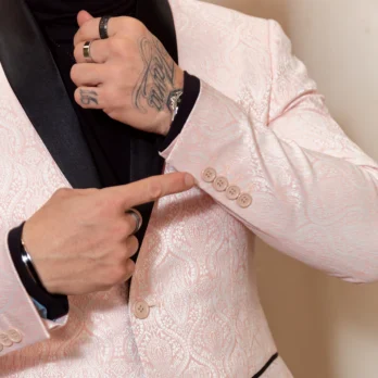 TERNO GOLA SHAWL Jacar Rosa Claro