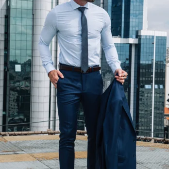 CAMISA SLIM FIT DIFERENCIADA Azul Claro