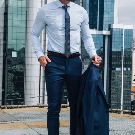 CAMISA SLIM FIT DIFERENCIADA Azul Claro 05