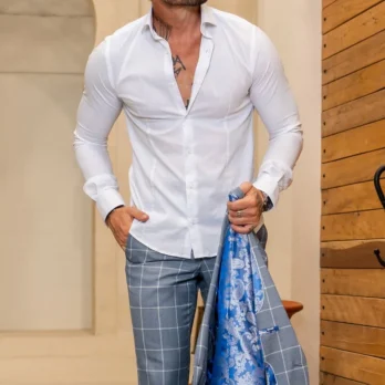 CAMISA SLIM MISTA LISA Branca