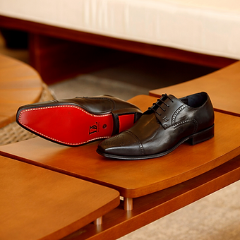 SAPATO PREMIUM FLORAL Preto