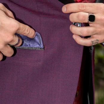 TERNO GOLA SHAWL Bordô